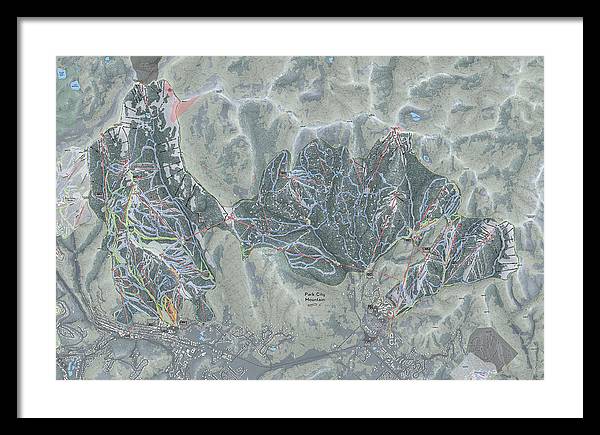 Park City Ski Trail Map - Framed Print - Powderaddicts