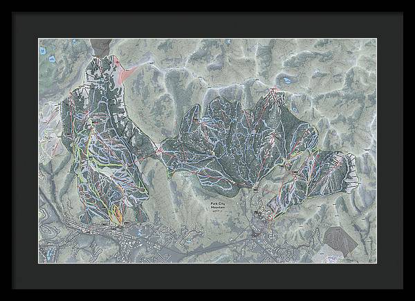 Park City Ski Trail Map - Framed Print - Powderaddicts