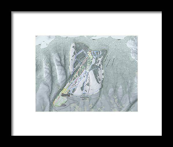 Pebble Creek Ski Trail Map - Framed Print - Powderaddicts