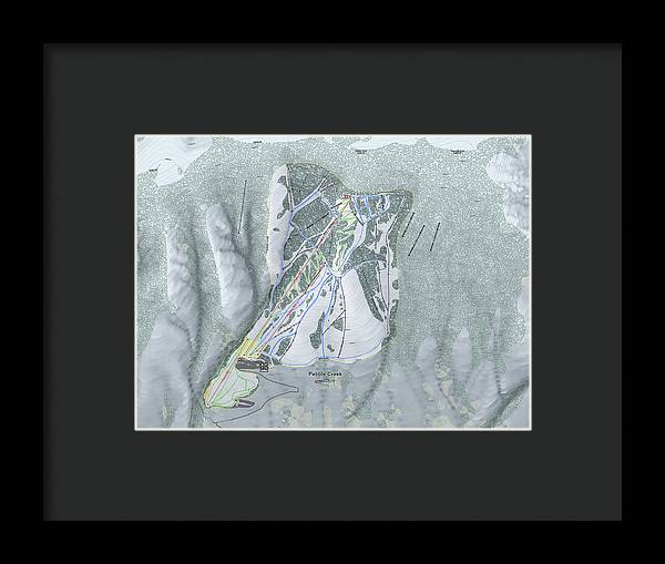 Pebble Creek Ski Trail Map - Framed Print - Powderaddicts