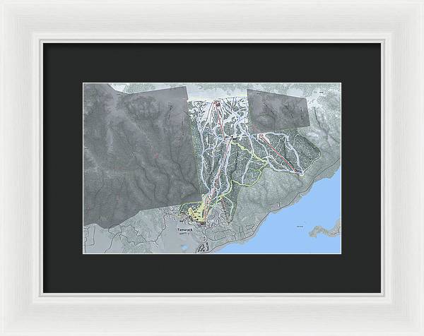 Tamarack Ski Trail Map - Framed Print - Powderaddicts