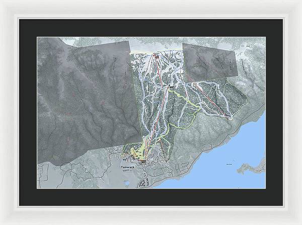Tamarack Ski Trail Map - Framed Print - Powderaddicts