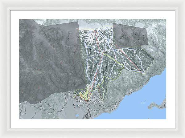 Tamarack Ski Trail Map - Framed Print - Powderaddicts