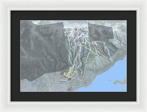 Tamarack Ski Trail Map - Framed Print - Powderaddicts