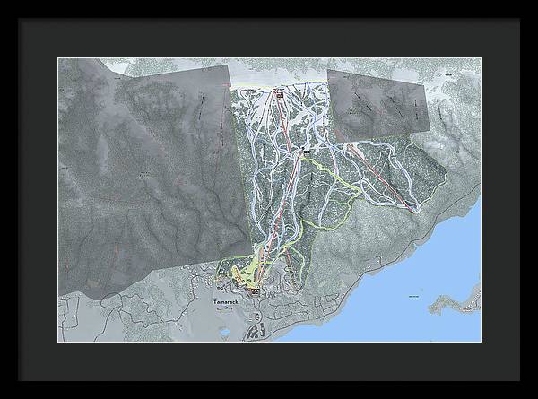 Tamarack Ski Trail Map - Framed Print - Powderaddicts