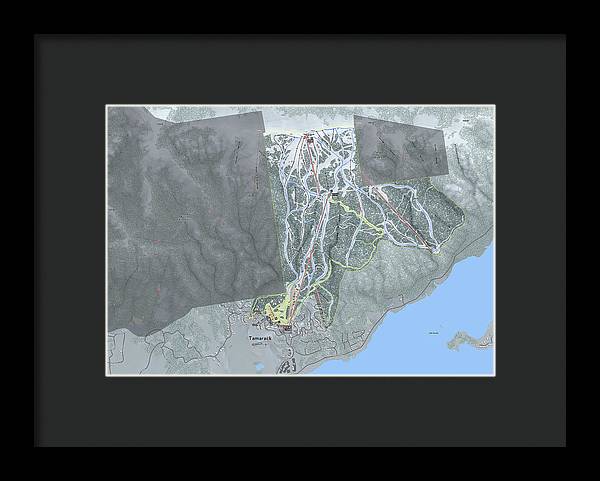 Tamarack Ski Trail Map - Framed Print - Powderaddicts