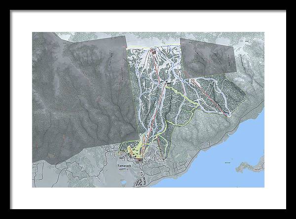 Tamarack Ski Trail Map - Framed Print - Powderaddicts
