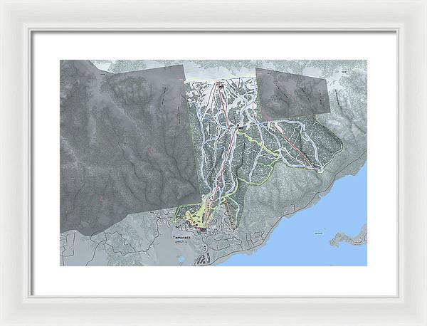 Tamarack Ski Trail Map - Framed Print - Powderaddicts