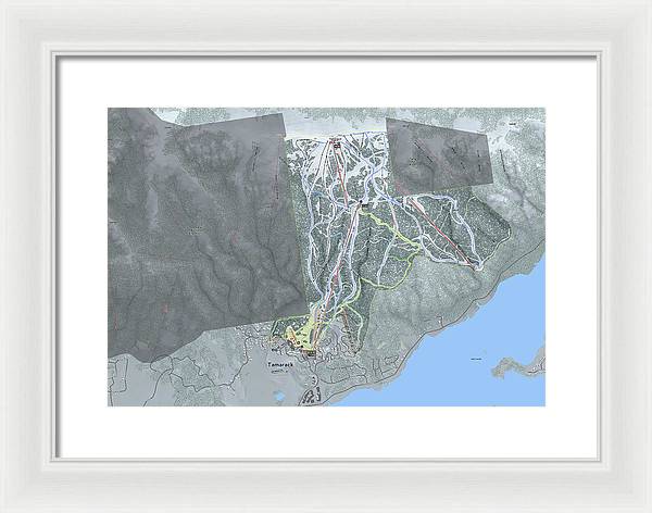 Tamarack Ski Trail Map - Framed Print - Powderaddicts