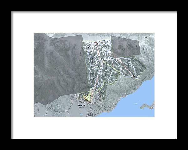 Tamarack Ski Trail Map - Framed Print - Powderaddicts