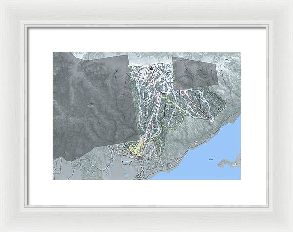 Tamarack Ski Trail Map - Framed Print - Powderaddicts
