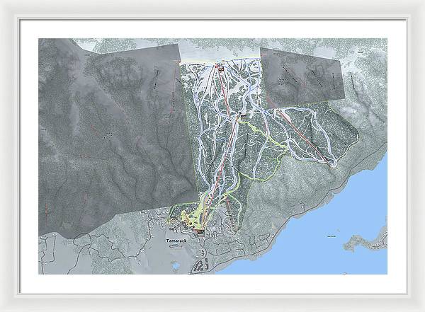 Tamarack Ski Trail Map - Framed Print - Powderaddicts