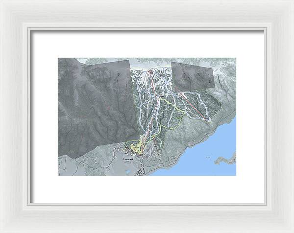 Tamarack Ski Trail Map - Framed Print - Powderaddicts