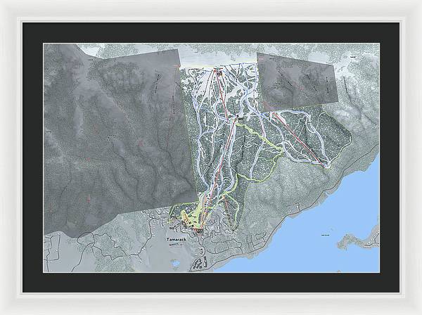 Tamarack Ski Trail Map - Framed Print - Powderaddicts