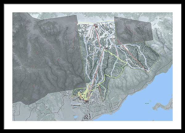 Tamarack Ski Trail Map - Framed Print - Powderaddicts