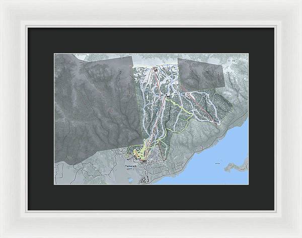 Tamarack Ski Trail Map - Framed Print - Powderaddicts