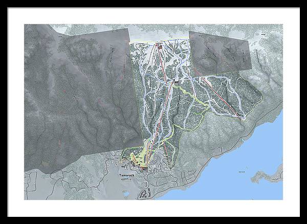 Tamarack Ski Trail Map - Framed Print - Powderaddicts