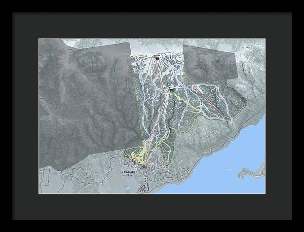 Tamarack Ski Trail Map - Framed Print - Powderaddicts