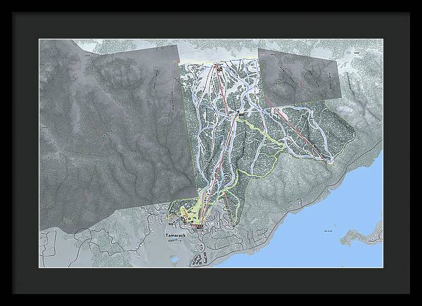 Tamarack Ski Trail Map - Framed Print - Powderaddicts