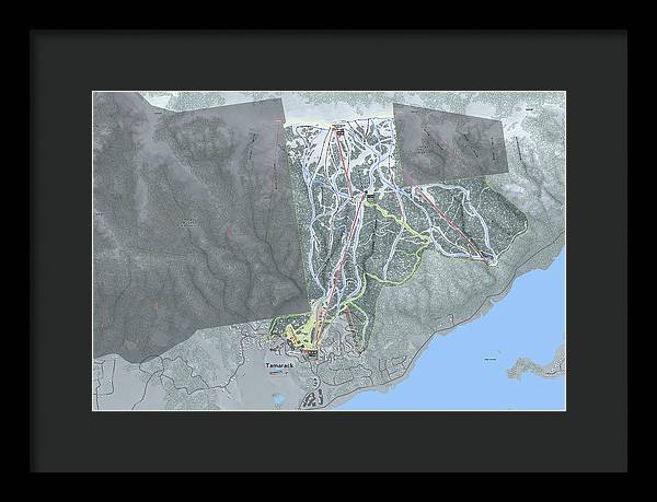 Tamarack Ski Trail Map - Framed Print - Powderaddicts