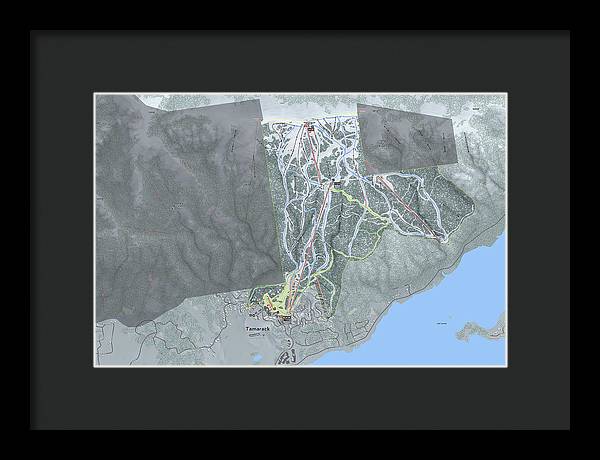 Tamarack Ski Trail Map - Framed Print - Powderaddicts