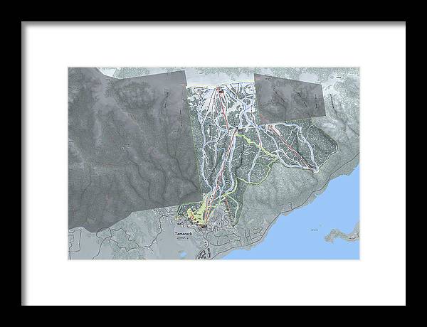 Tamarack Ski Trail Map - Framed Print - Powderaddicts