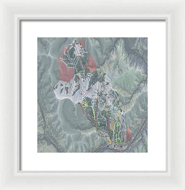 Vail Ski Trail Map - Framed Print - Powderaddicts