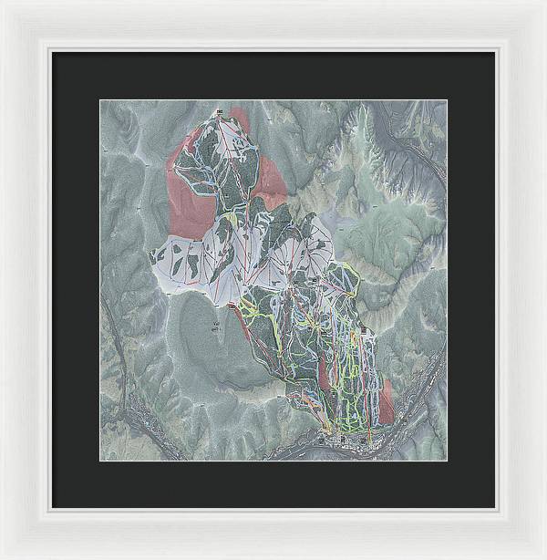 Vail Ski Trail Map - Framed Print - Powderaddicts