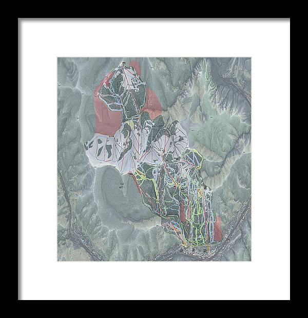 Vail Ski Trail Map - Framed Print - Powderaddicts