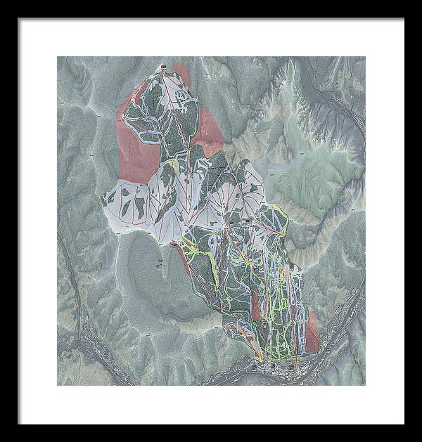 Vail Ski Trail Map - Framed Print - Powderaddicts
