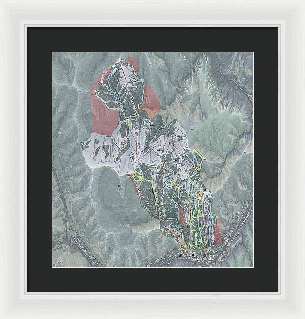 Vail Ski Trail Map - Framed Print - Powderaddicts