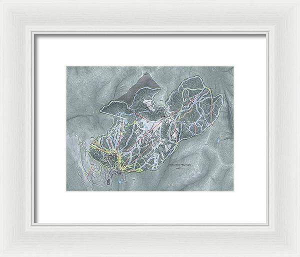 Whitefish Ski Trail Map - Framed Print - Powderaddicts
