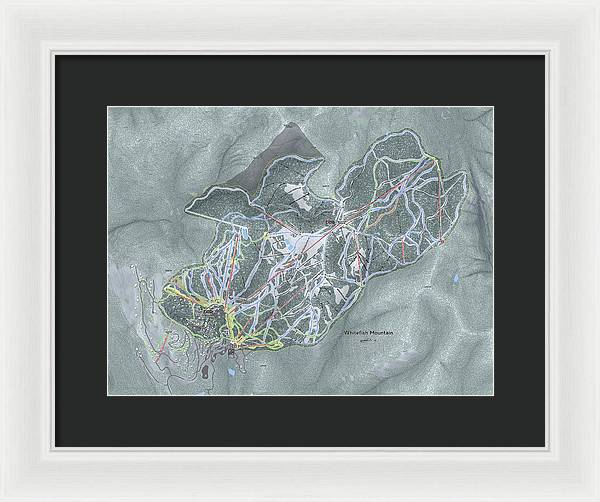 Whitefish Ski Trail Map - Framed Print - Powderaddicts