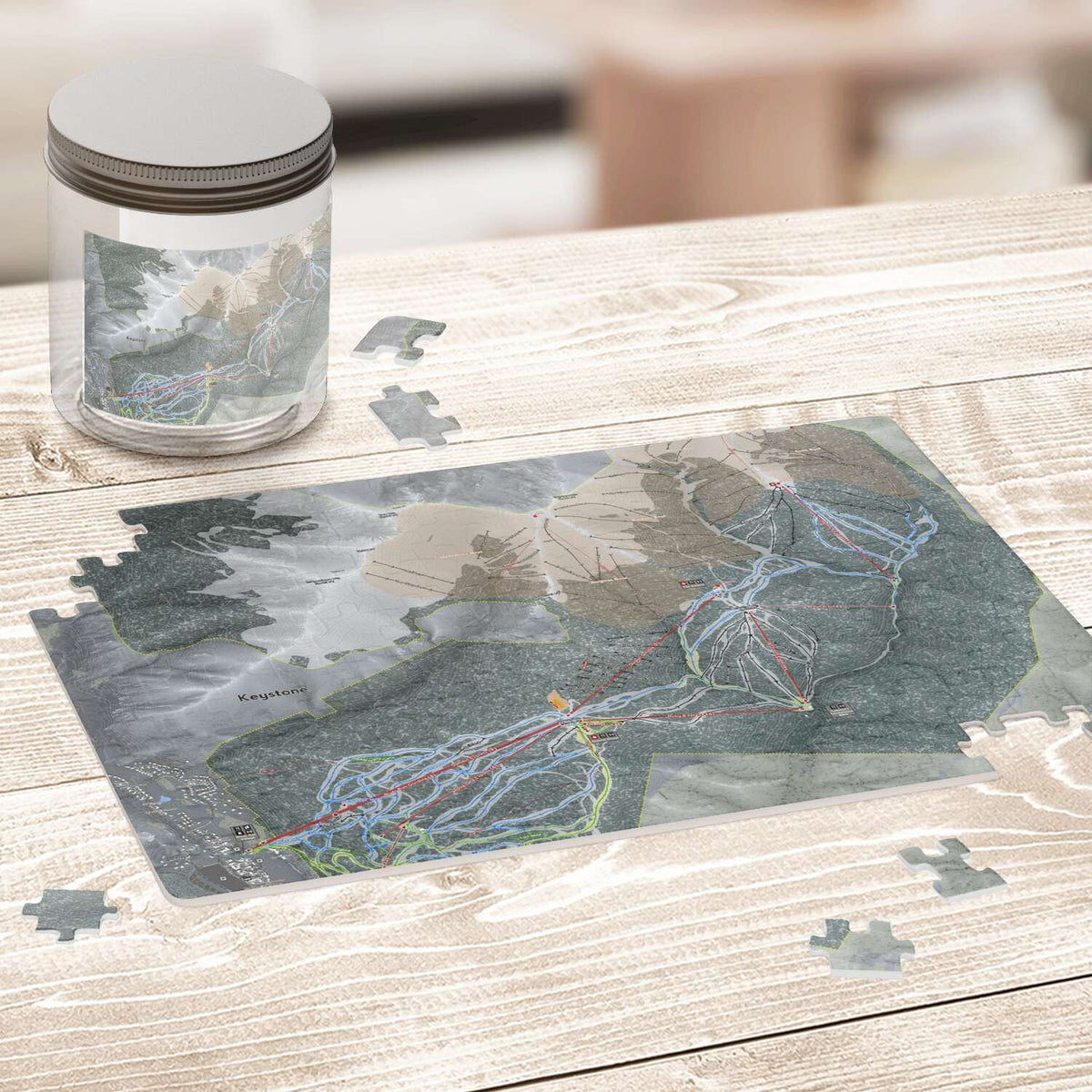 Keystone, Colorado Ski Trail Map Puzzle - Powderaddicts