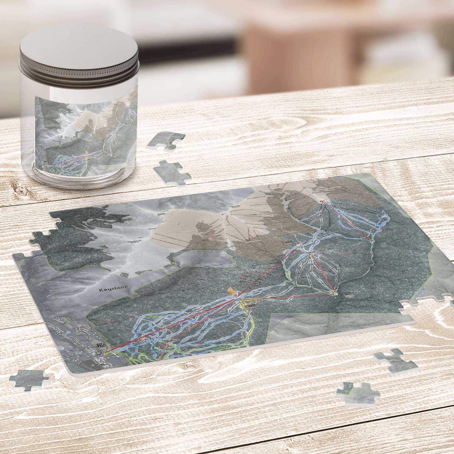 Keystone, Colorado Ski Trail Map Puzzle - Powderaddicts