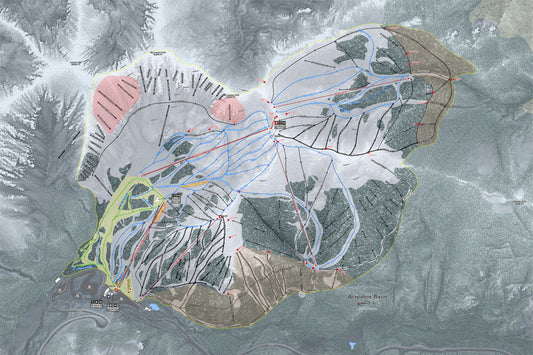 ArapahoeBasin Colorado Ski Resort Map Wall Art