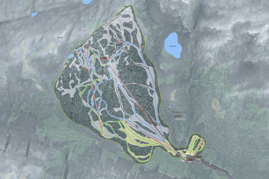 Eagle Crest Alaska Ski Resort Map Wall Art