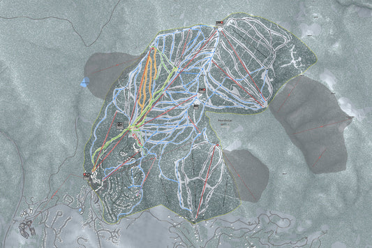 Northstar California Ski Resort Map Wall Art