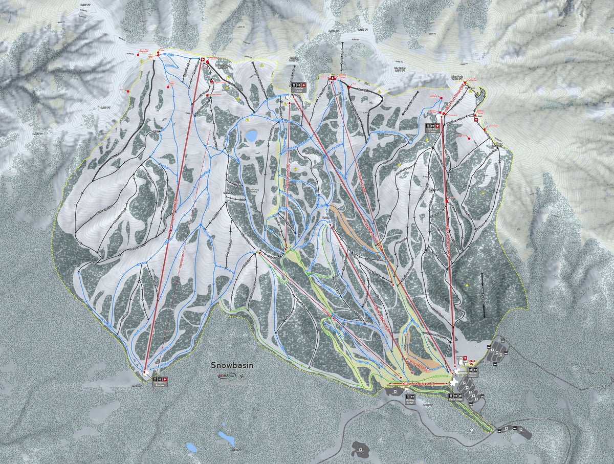 Snowbasin  Utah Ski Trail Map