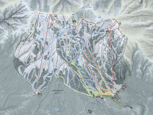 Snowbasin  Utah Ski Trail Map Puzzle - Powderaddicts
