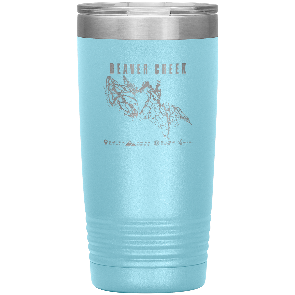 Beaver Creek Colorado Ski Trail Map 20oz Tumbler - Powderaddicts