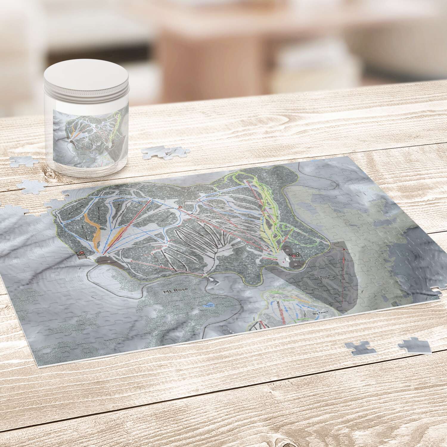 Mt Rose Nevada Ski Trail Map Puzzle - Powderaddicts