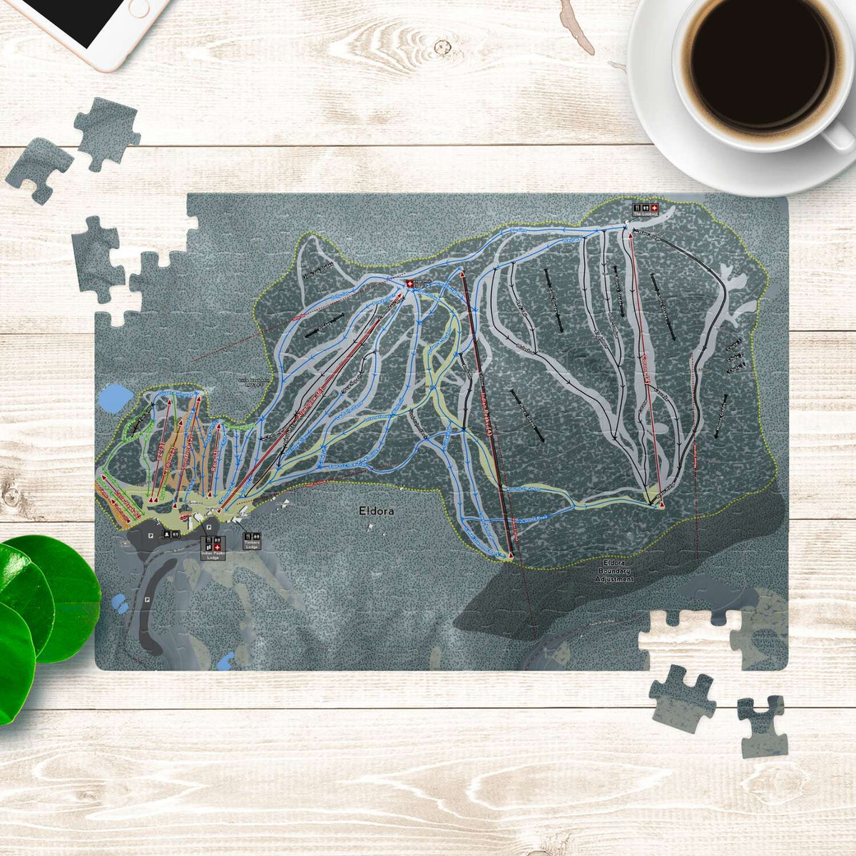 Eldora, Colorado Ski Trail Map Puzzles - Powderaddicts