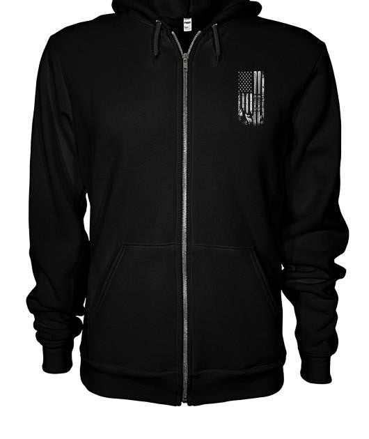 USA Ski Flag Zip Hoodies - Powderaddicts
