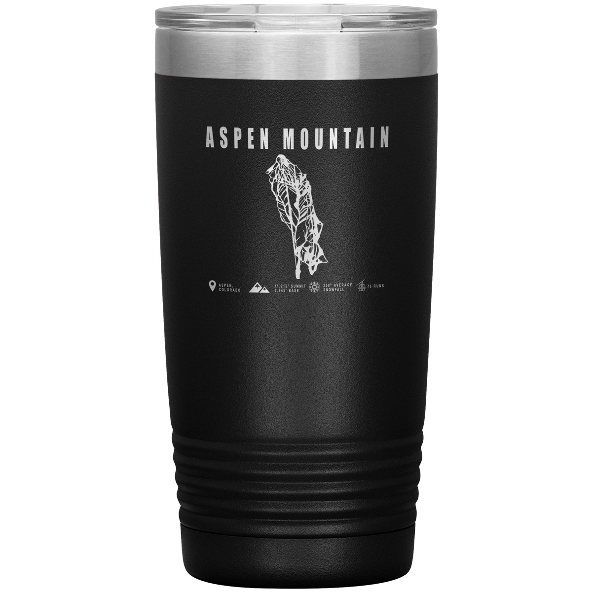 Aspen Mountain Colorado Ski Trail Map 20oz Tumbler