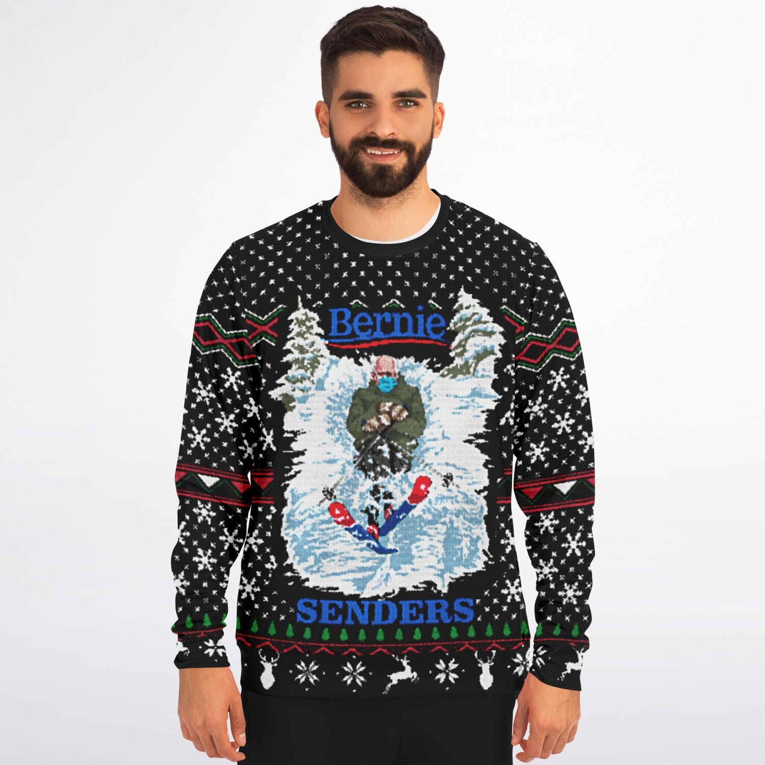 Bernie Senders Ugly Christmas Sweater - Stitch Print