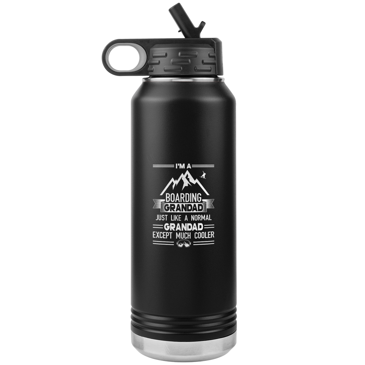 I'm A Boarding Grandad 32oz Water Bottle Tumbler - Powderaddicts