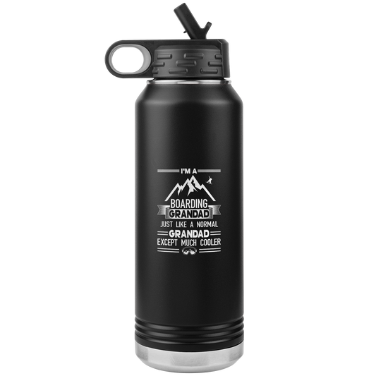 I'm A Boarding Grandad 32oz Water Bottle Tumbler - Powderaddicts