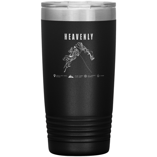 Heavenly, Nevada Ski Trail Map 20oz Tumbler - Powderaddicts