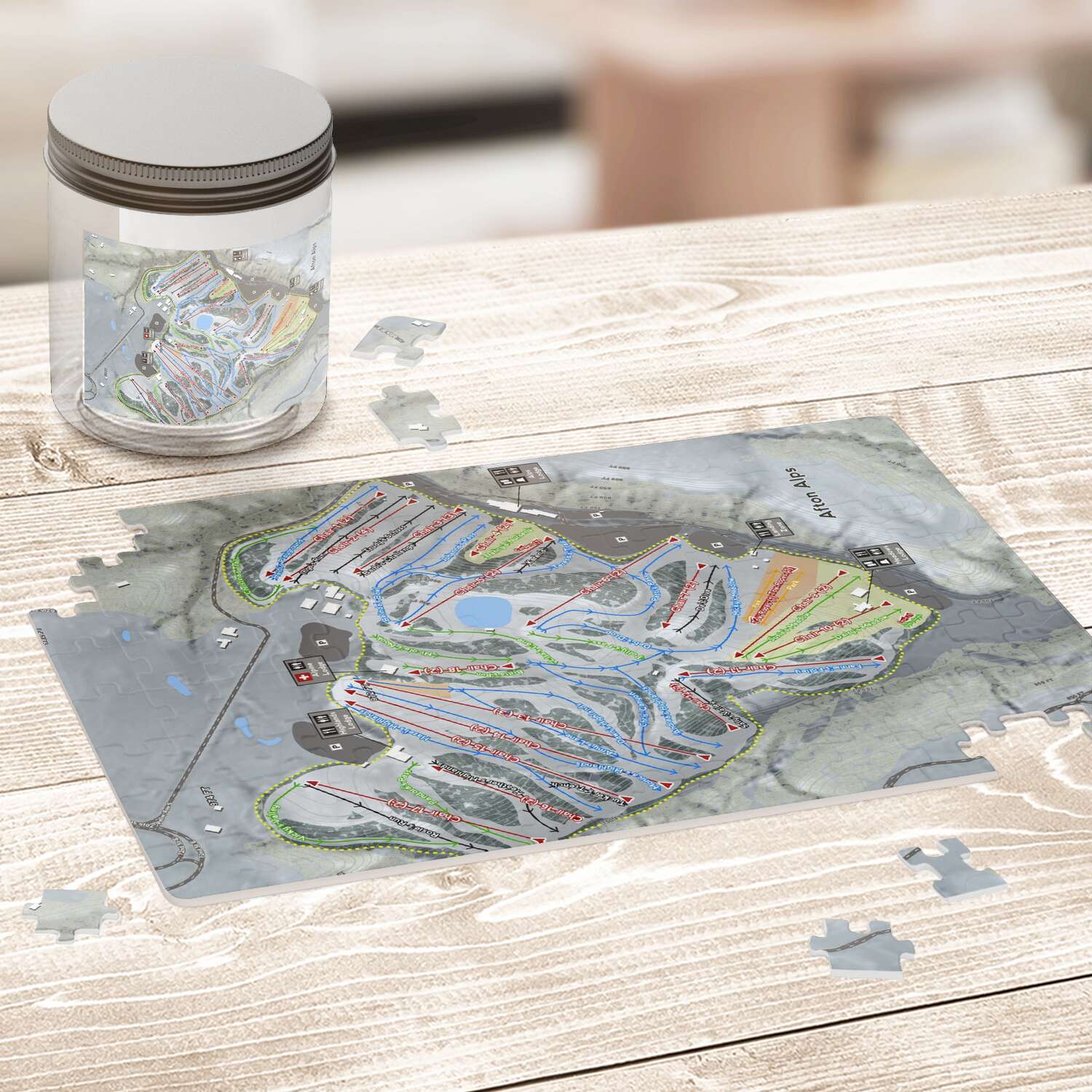 Afton Alps, Minnesota Ski Trail Map Puzzle - Powderaddicts